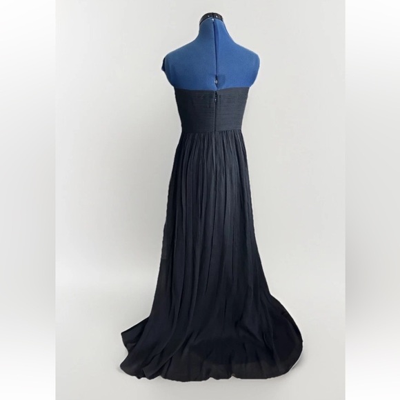 J. Crew Jcrew Black Mesh Maxi Dress BLD Wedding Bridesmaid party Size 2 - Picture 7 of 9